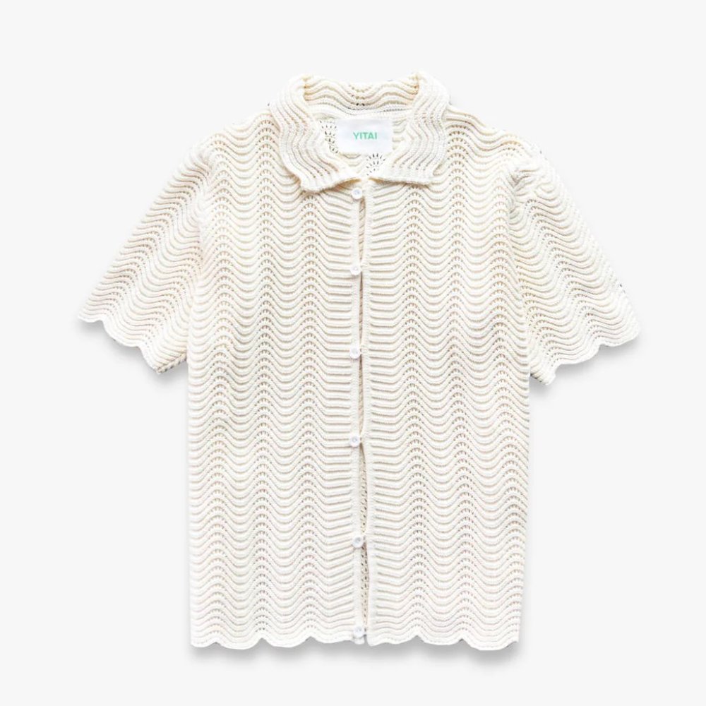 NWOT YITAI Crochet Knit Button-Up | Small